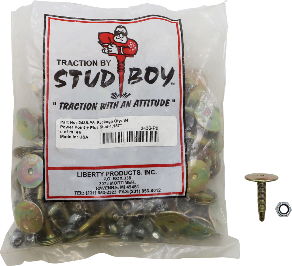 Studs with Locknuts - 1.187" - 84 Pack