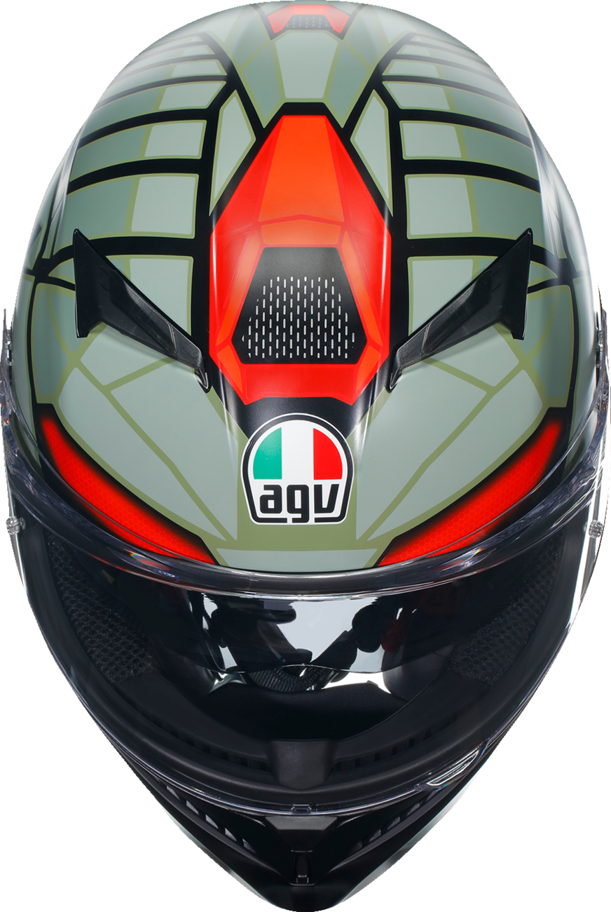 K3 Helmet - Decept - Matte Black/Green/Red - Medium - Lutzka's Garage