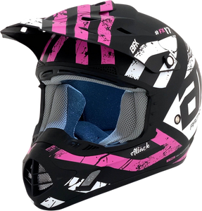 FX-17 Helmet - Attack - Matte Black/Fuchsia - XS - Lutzka's Garage