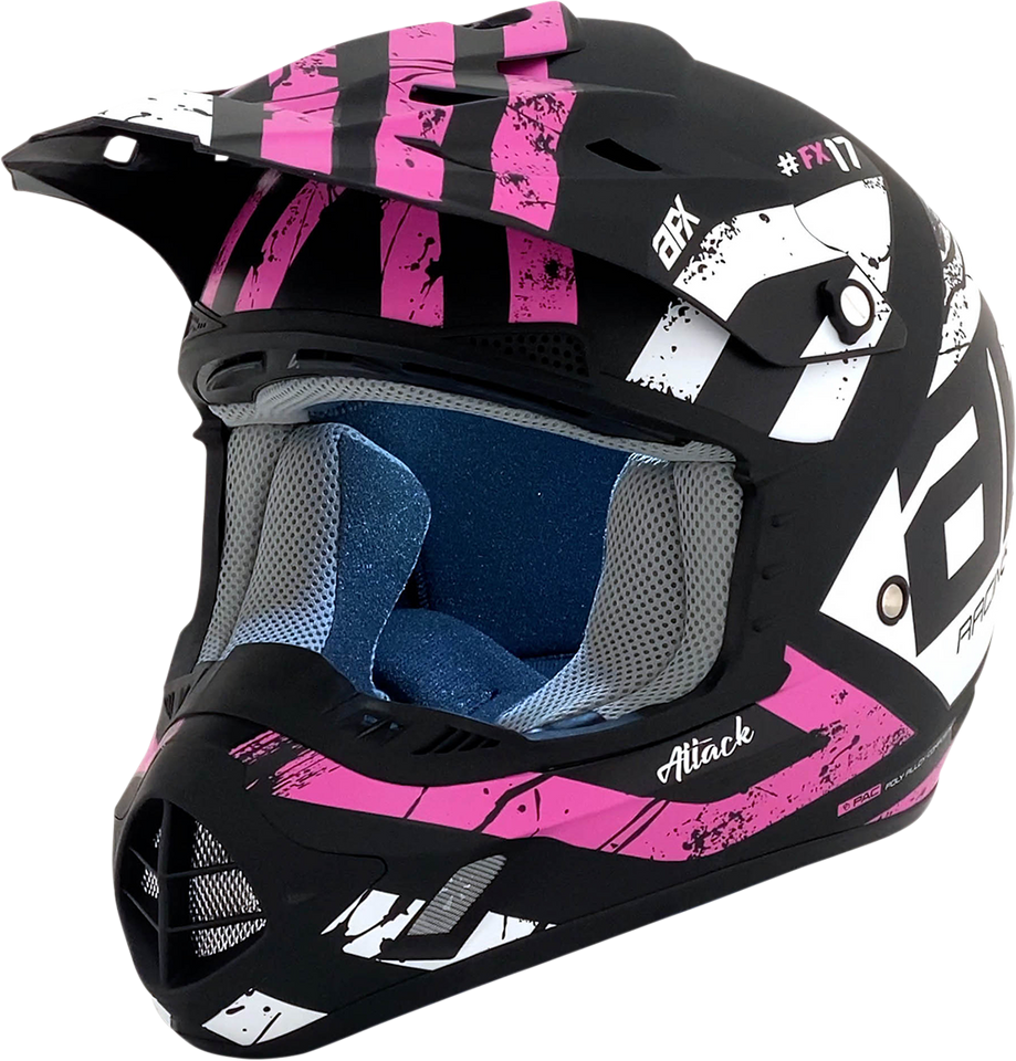 FX-17 Helmet - Attack - Matte Black/Fuchsia - XS - Lutzka's Garage