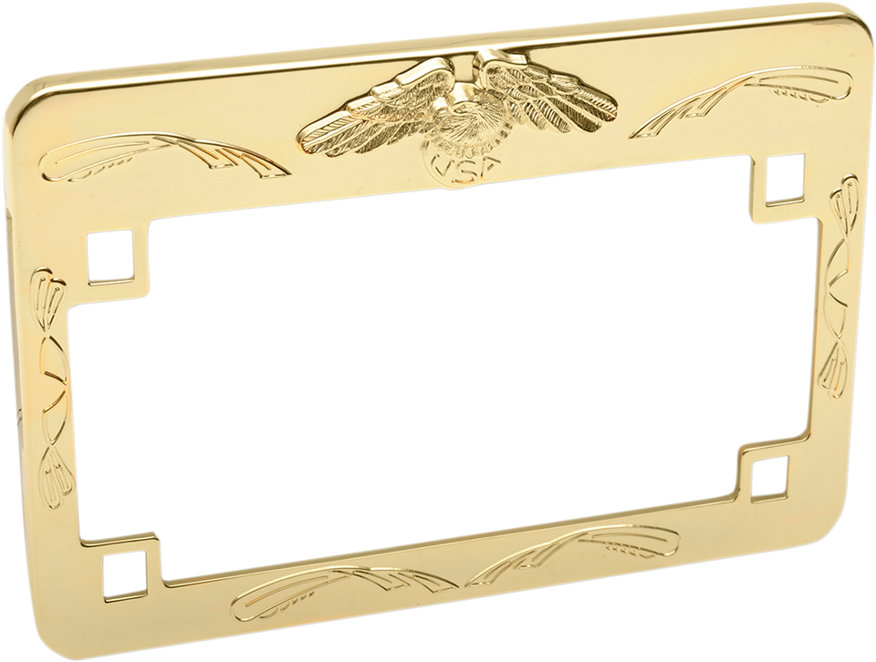 Eagle License Plate Frame - Gold - Lutzka's Garage