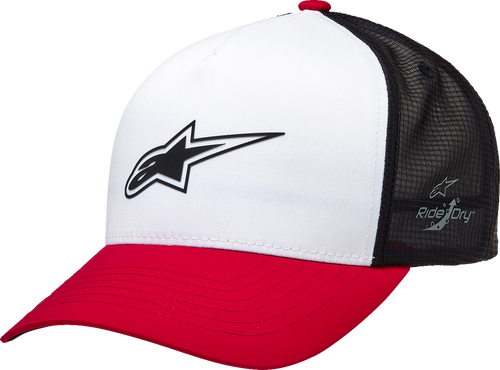 Advantage Tech Trucker Hat - White/Red/Black - One Size - Lutzka's Garage