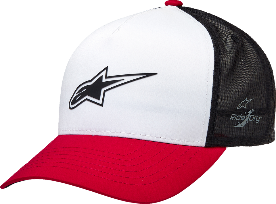 Advantage Tech Trucker Hat - White/Red/Black - One Size - Lutzka's Garage