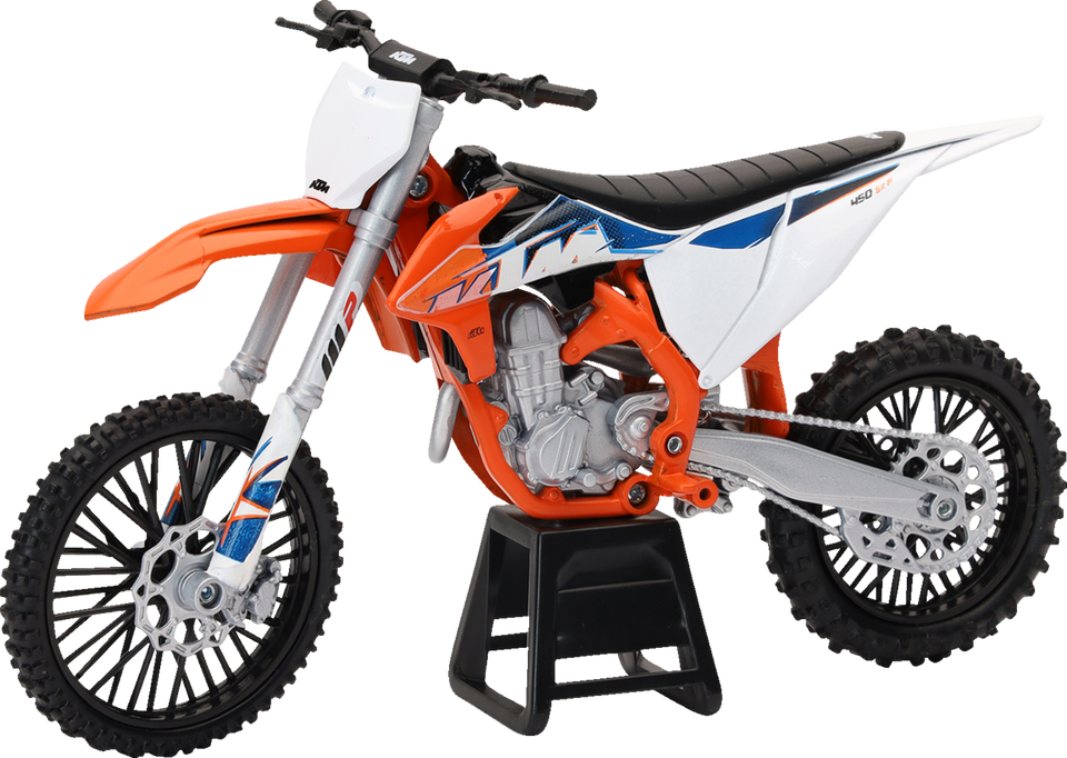 KTM 450 SX-F Dirt Bike - 1:12 Scale - Orange/White/Black