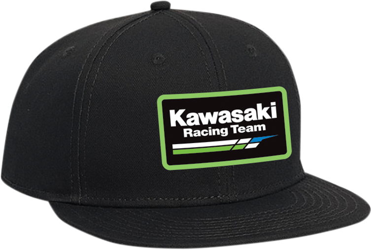 Youth Kawasaki Racing Snapback Hat - Black - Lutzka's Garage