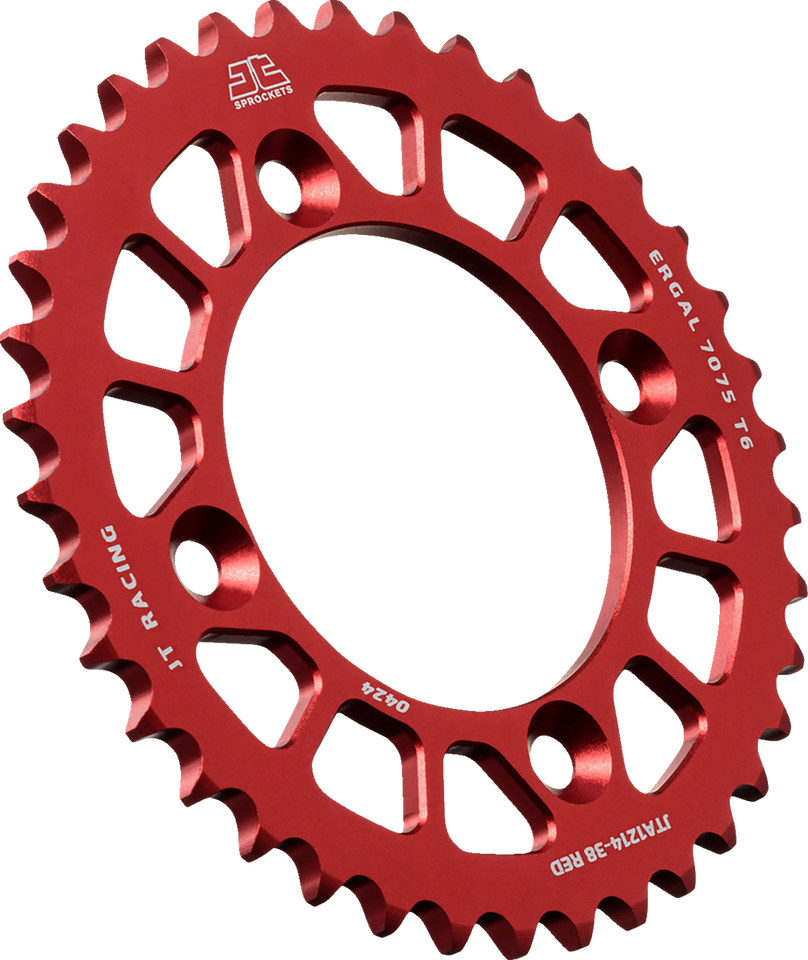 Rear Aluminum Sprocket - 38 Tooth - Red - CRF 110F - Lutzka's Garage