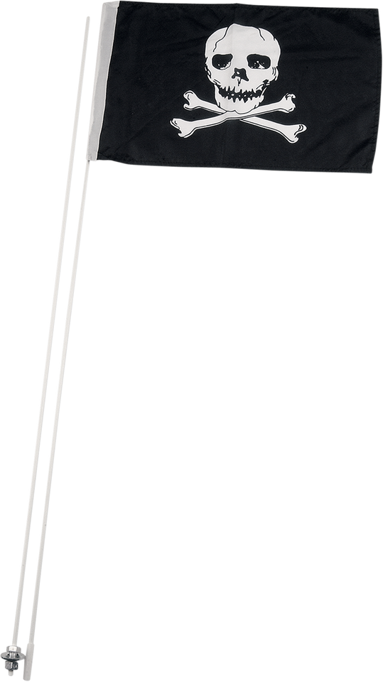 Flag Pole and Mount - With 12 X 19" Flag - Pirate - 5 Pack