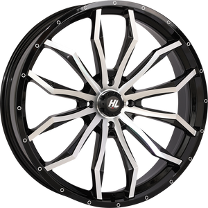 Wheel - HL21 - Front/Rear - Gloss Black w/Machined - 24x7 - 4/137 - 4+3 (+10 mm)