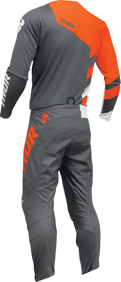 Youth Sector Checker Jersey - Charcoal/Orange - Large - Lutzka's Garage