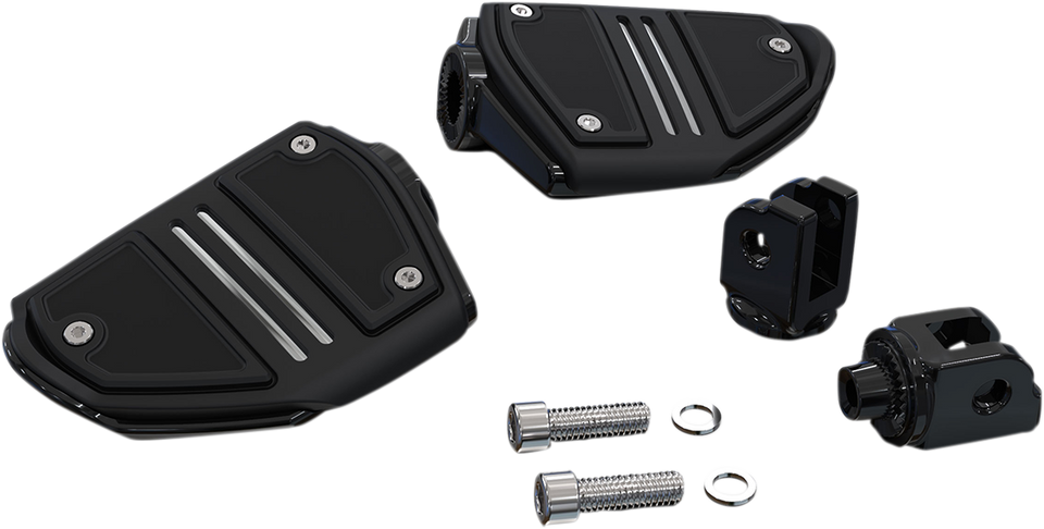 Twin Rail Footpeg - Black - Softail - Lutzka's Garage