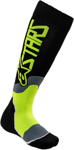 MX Plus 2 Youth Socks - Black/Yellow - Medium/Large - Lutzka's Garage