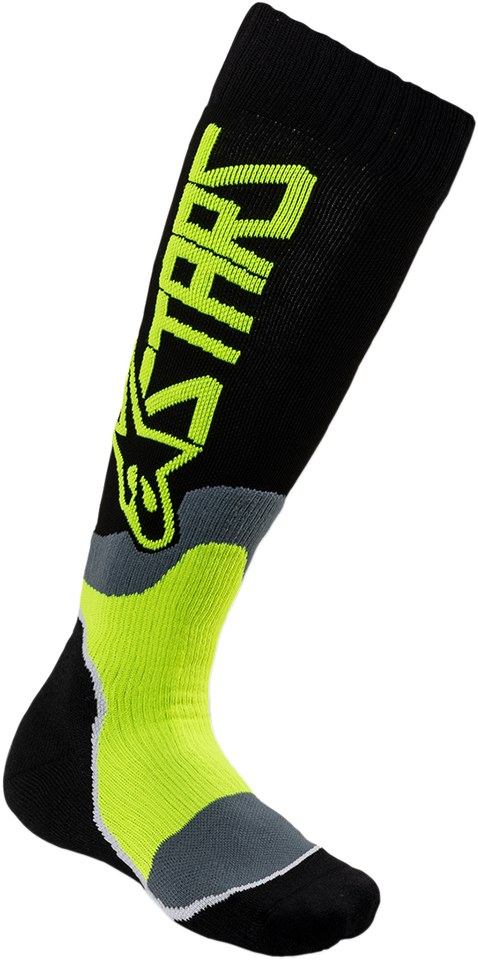 MX Plus 2 Youth Socks - Black/Yellow - Medium/Large - Lutzka's Garage