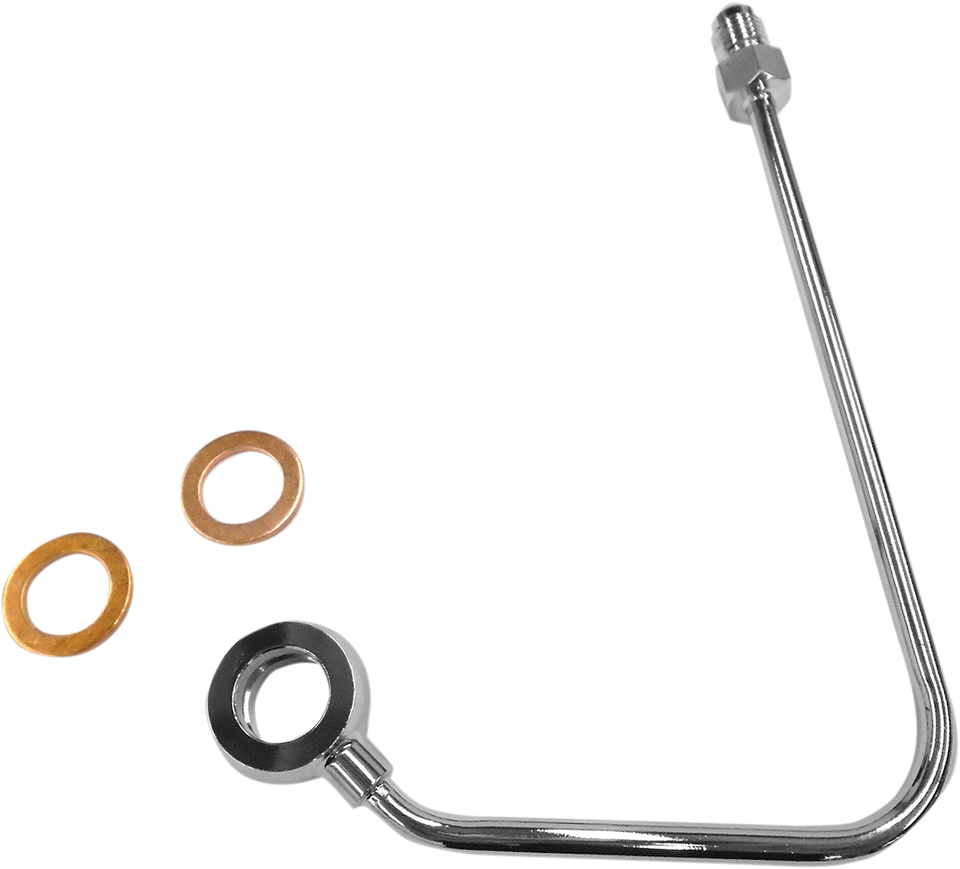 ABS Upper Brake Line Adapter - 4-3/4" Length - Chrome - Lutzka's Garage