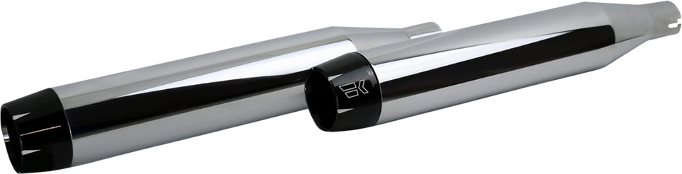 3-1/2" Slip-On Mufflers - Chrome - Lutzka's Garage