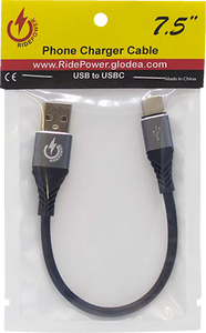 USB to USB-C Cable - Charger - Single-End - 7-1/2"