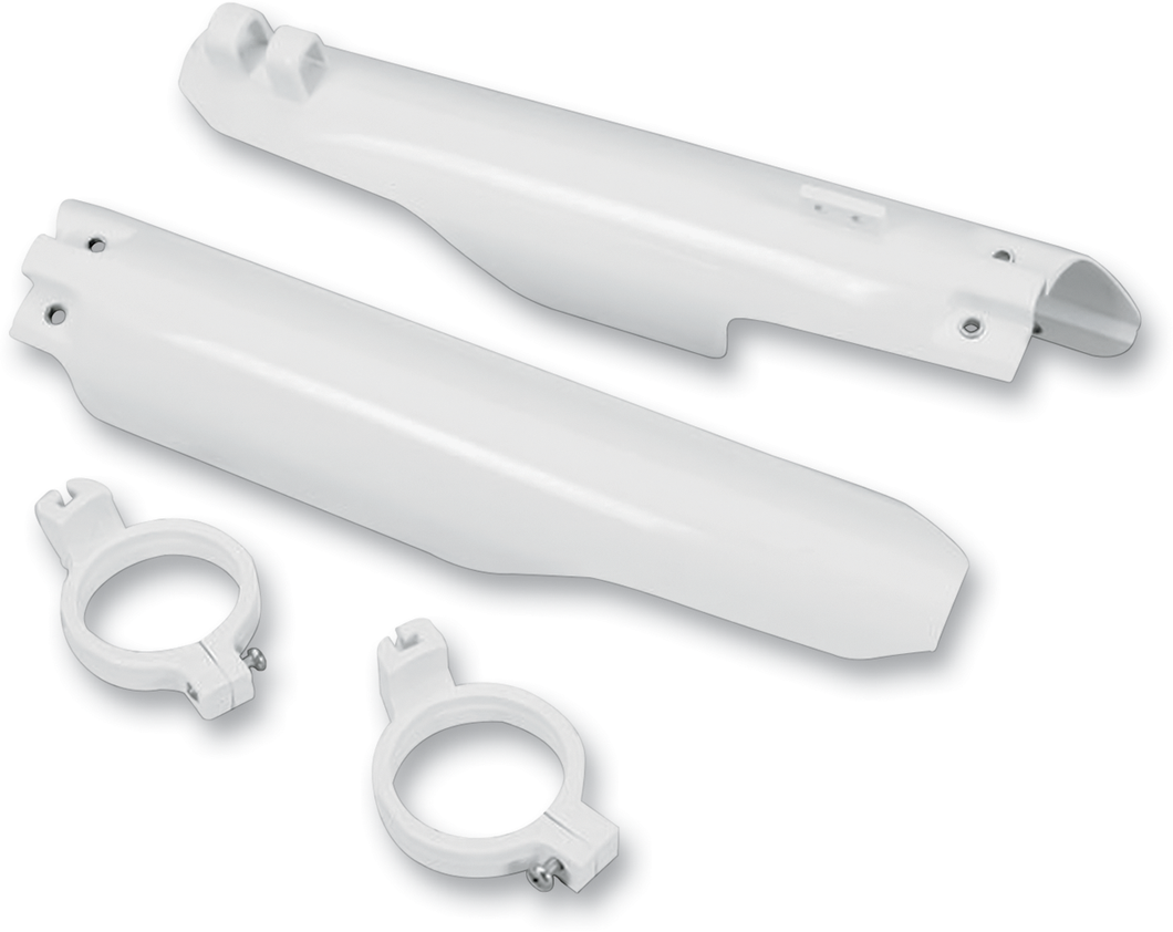 Fork Cover - White - RM - 99-00 - Lutzka's Garage