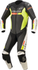 GP Force Chaser 1-Piece Leather Suit - Black/White/Red Fluo/Yellow Fluo - US 38 / EU 48 - Lutzka's Garage