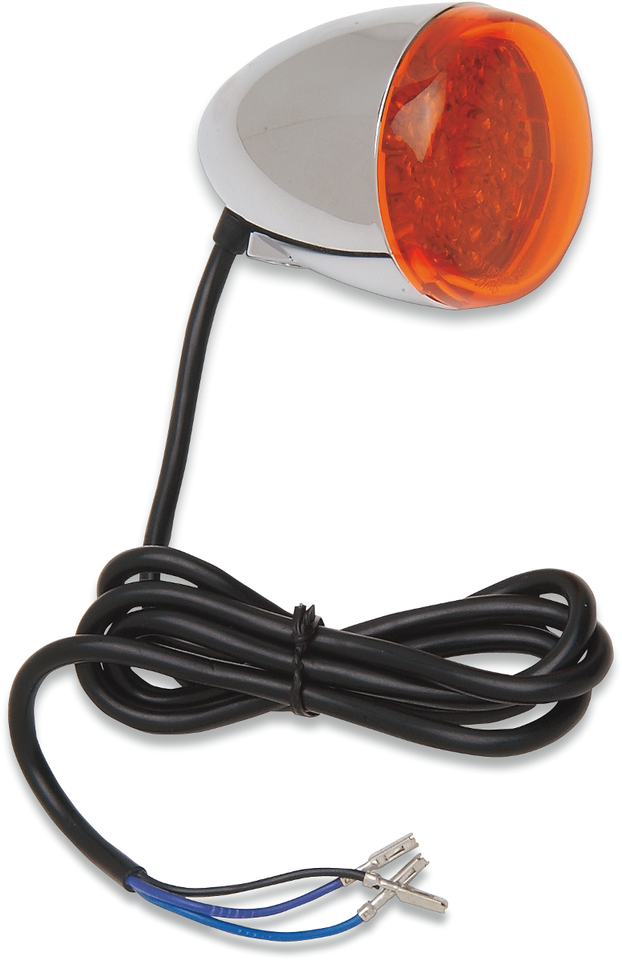 LED Turn Signal - Chrome/Red - Lutzka's Garage