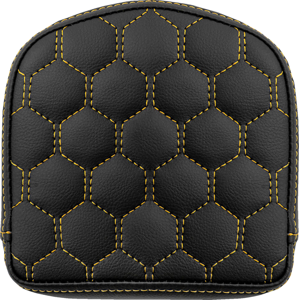 Road Sofa Sissy Bar Pad - Honeycomb - Gold Stitching