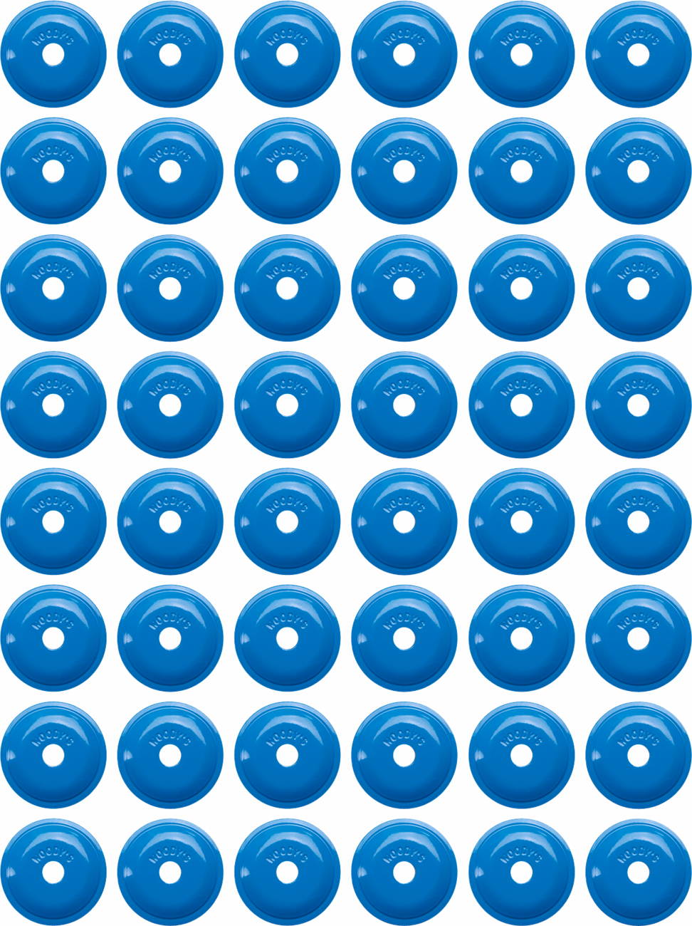 Support Plates - Blue - Round - 48 Pack - Lutzka's Garage