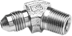 Fitting - -3 to 1/8" NPT - 45° - Chrome - Lutzka's Garage