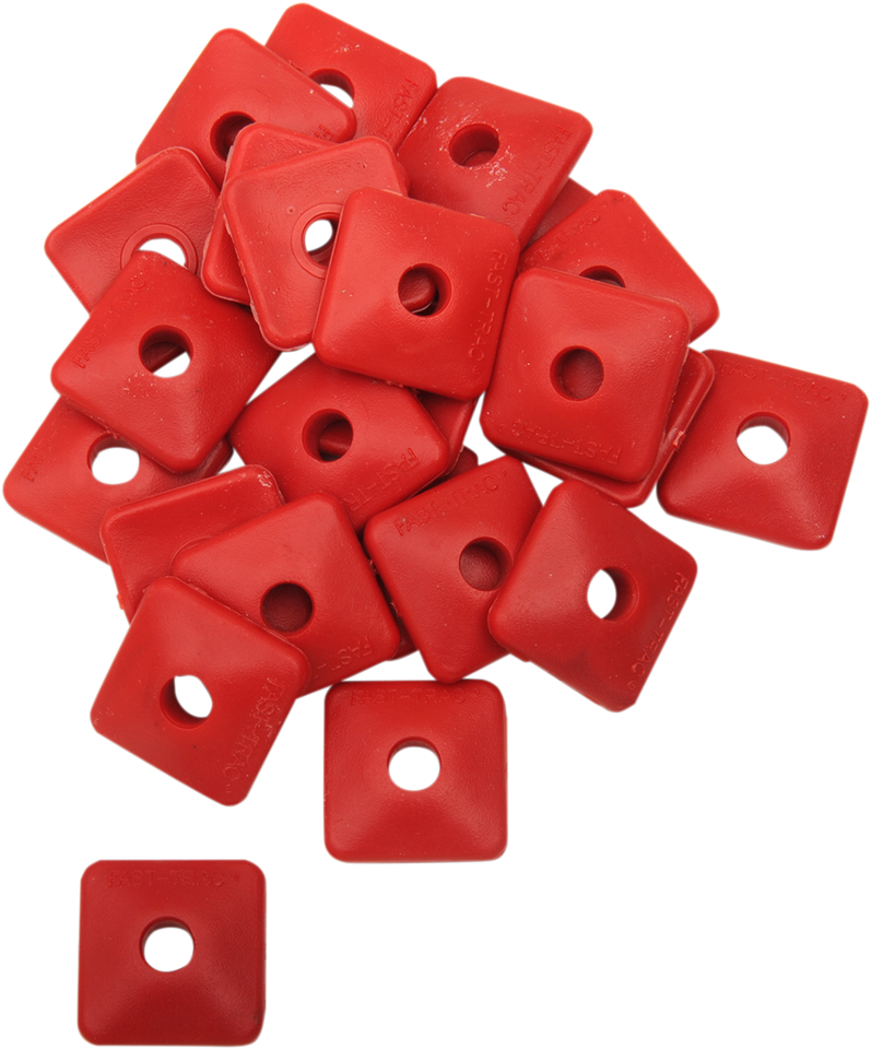 Backer Plates - Red - Square - 24 Pack - Lutzka's Garage