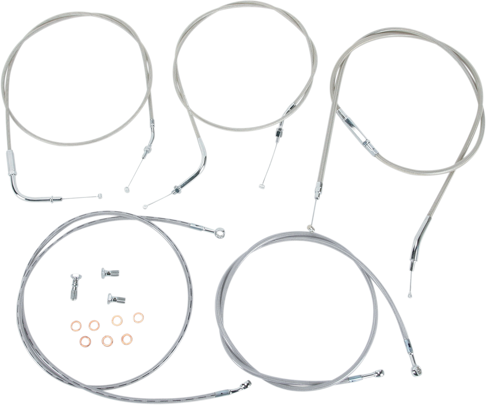 Cable Line Kit - 18" - 20" - 04 - 07 Roadstar - Stainless Steel - Lutzka's Garage