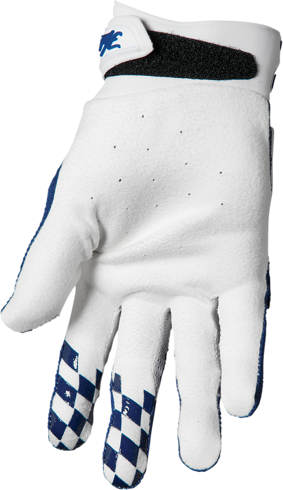 Hallman Digit Gloves - White/Navy - Small - Lutzka's Garage