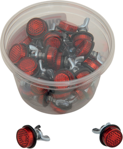 License Plate Reflectors - 40ct Tub - Red - Lutzka's Garage