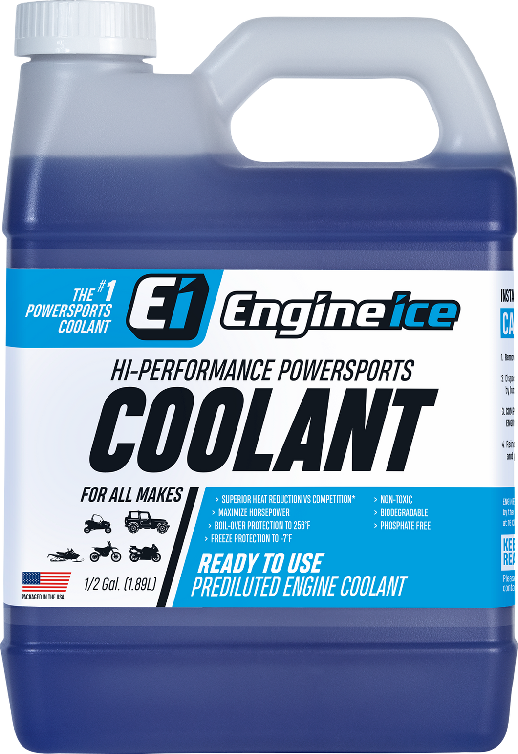 Premixed Motorcycle Coolant - 64 U.S. fl oz.