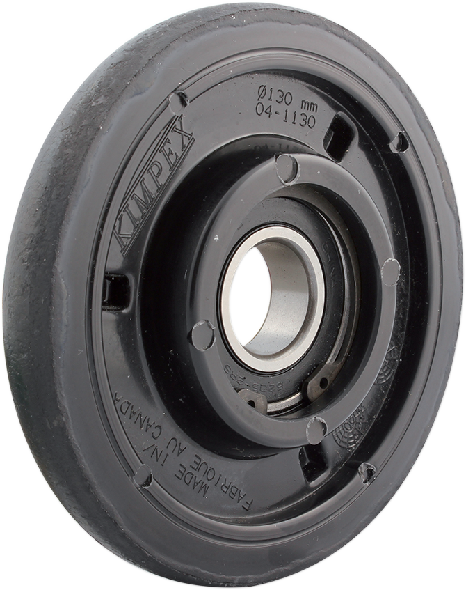 Idler Wheel with Bearing 6205-2RS - Black - Group 14 - 130 mm OD x 1" ID - Lutzka's Garage