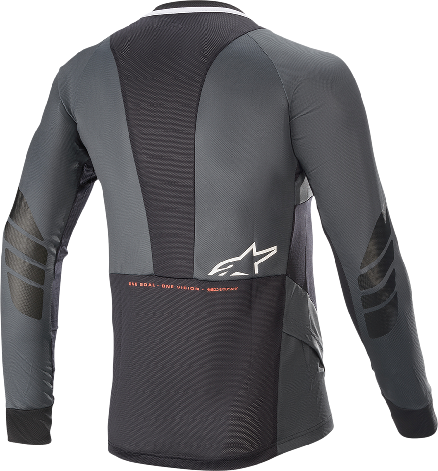 Drop 8.0 Long-Sleeve Jersey - Black/Coral - Small - Lutzka's Garage