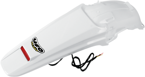 Enduro Rear Fender with LED - White -