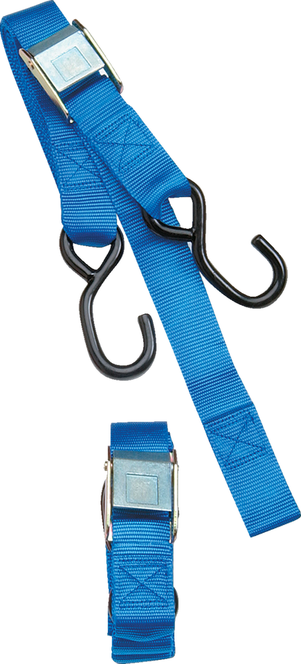 Heavy-Duty Cam Buckle Tie-Downs - 1-1/2" x 6 - Blue - Lutzka's Garage