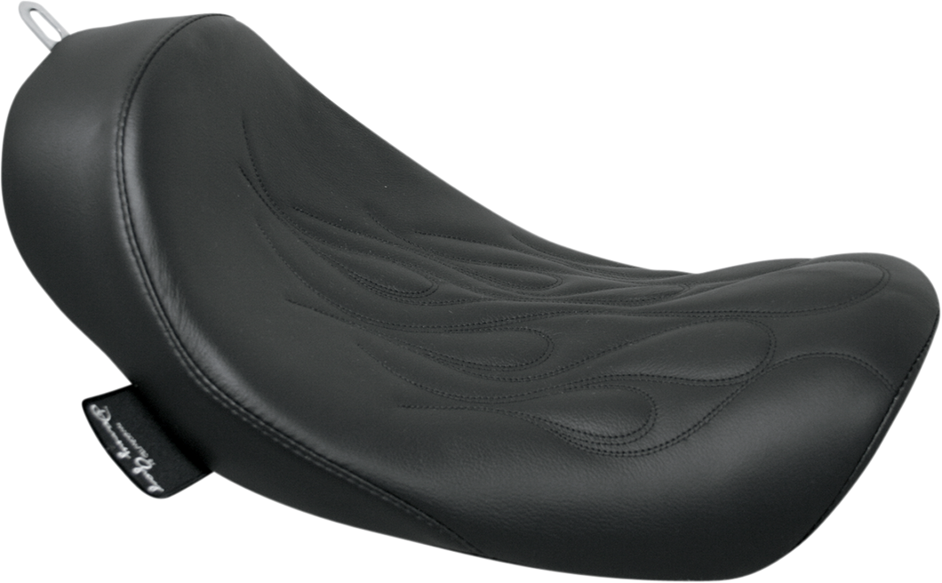 Buttcrack™ Solo Seat - Black - Flame Stitched - FXD 06-17 - Lutzka's Garage