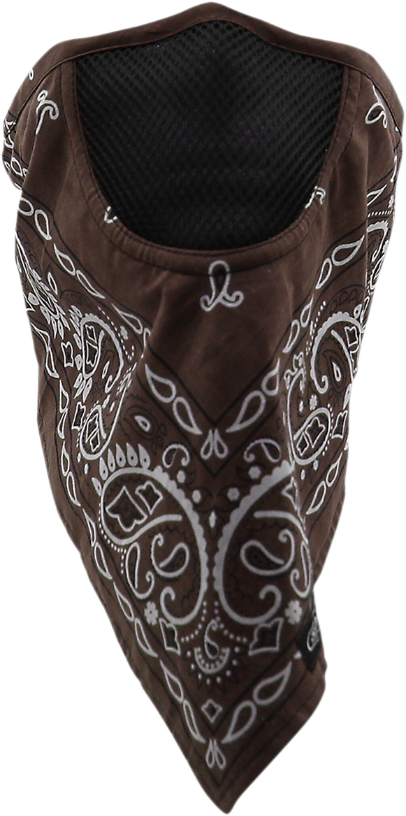 Facefit Facemask - Brown Paisley