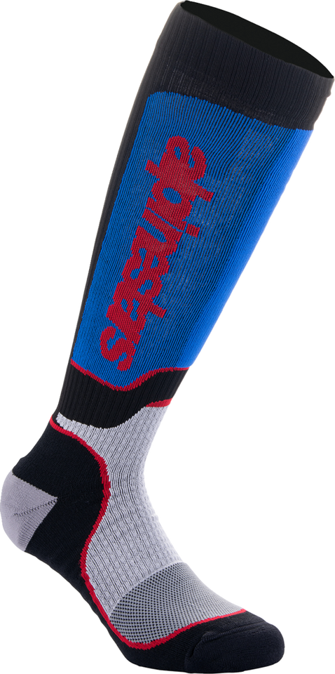 MX Plus Socks - Black/Red/White/Blue - Medium - Lutzka's Garage