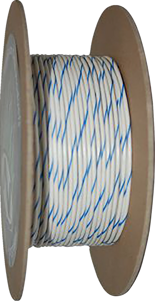 100 Wire Spool - 20 Gauge - White/Blue - Lutzka's Garage