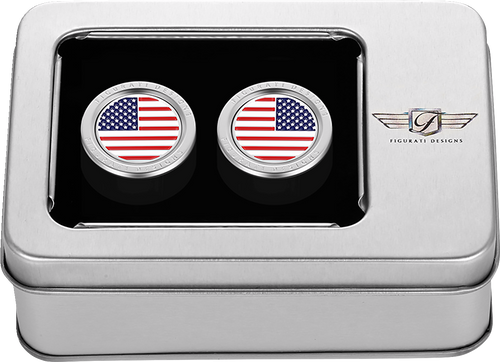 Docking Hardware Covers - American Flag - Stainless Steel - Lutzka's Garage