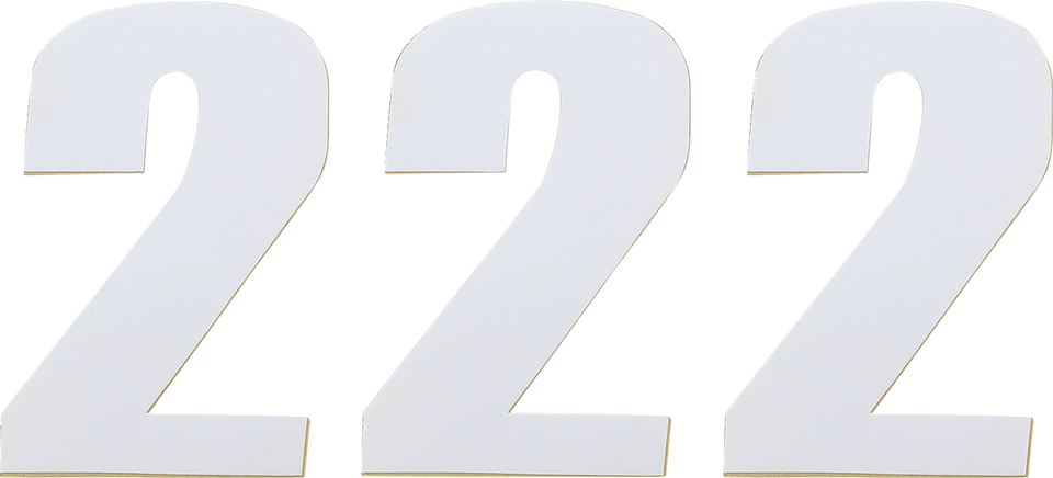 Race Number 2 - White - 4.5" - Lutzka's Garage