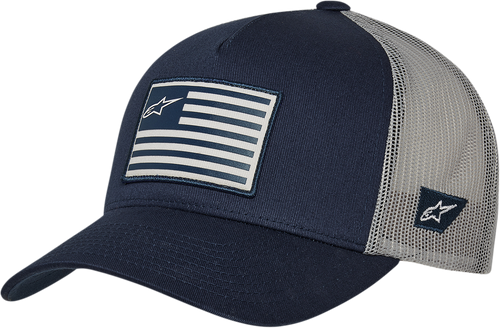 Flag Snapback Hat - Navy/Gray - One Size - Lutzka's Garage