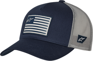 Flag Snapback Hat - Navy/Gray - One Size - Lutzka's Garage