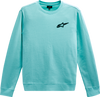 Ageless Crew Fleece - Aqua - Medium - Lutzka's Garage