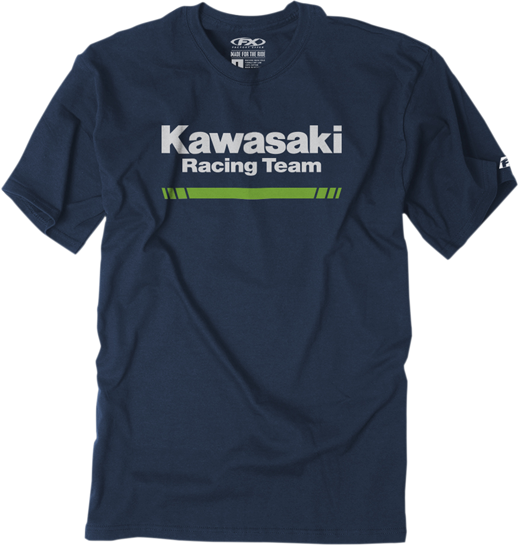 Kawasaki Stripes T-Shirt - Navy - Medium - Lutzka's Garage