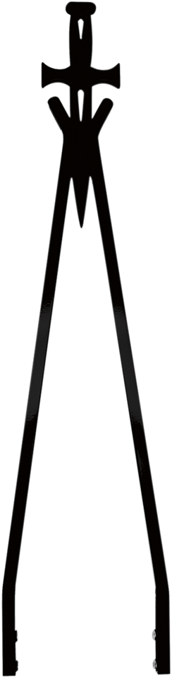 Sissy Bar Stick - Black - 30" Daggertude - Narrow - Lutzka's Garage