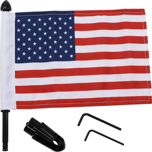 Flag Mount - Detachable Sissy Bar - 9" Pole - 6" X 9" Flag