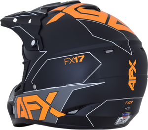 FX-17 Helmet - Aced - Matte Black/Orange - Small - Lutzka's Garage