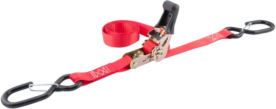 Ratchet Straps - 1" x 6 - Red - Pair - Lutzka's Garage