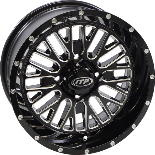 Wheel - Momentum - Front/Rear - Black/Milled - 14x7 - 4/110 - 4+3 (+10 mm)