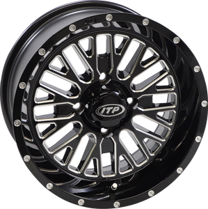 Wheel - Momentum - Front/Rear - Black/Milled - 14x7 - 4/110 - 4+3 (+10 mm)